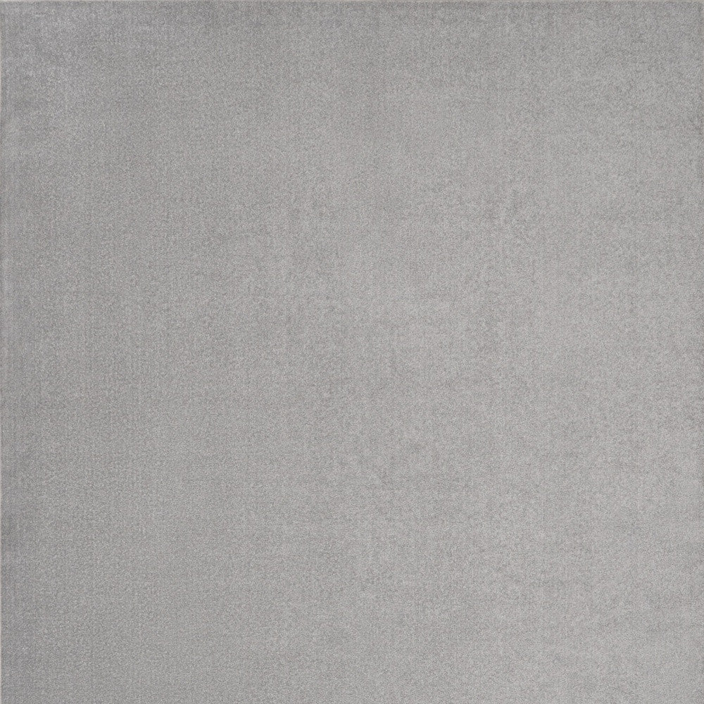 9' X 12' Silver Grey Non Skid Indoor Outdoor Area Rug