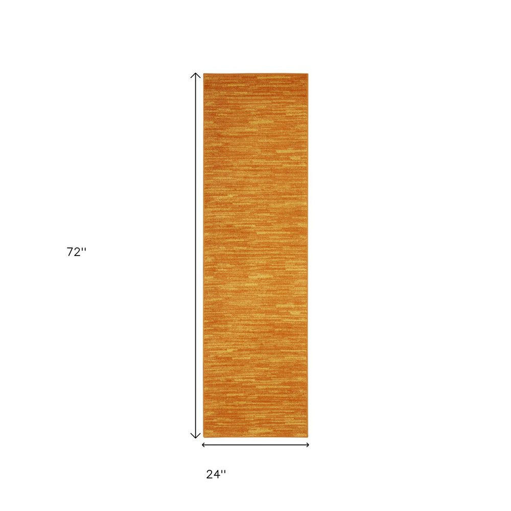 6' Orange Indoor Outdoor Runner Rug — view 1