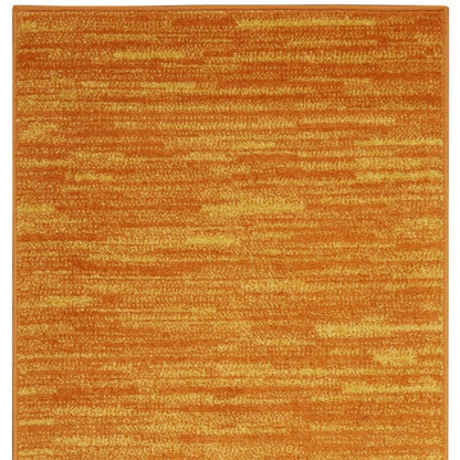 6' Orange Indoor Outdoor Runner Rug HomeRoots