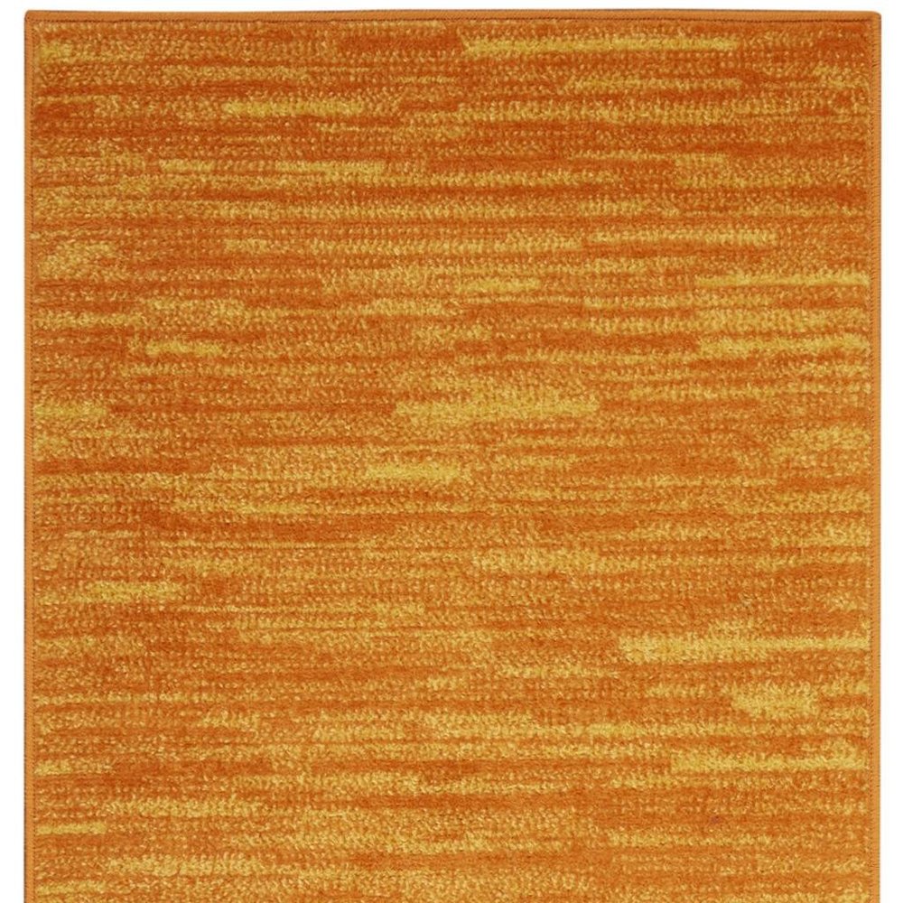 10' Orange Indoor Outdoor Runner Rug HomeRoots