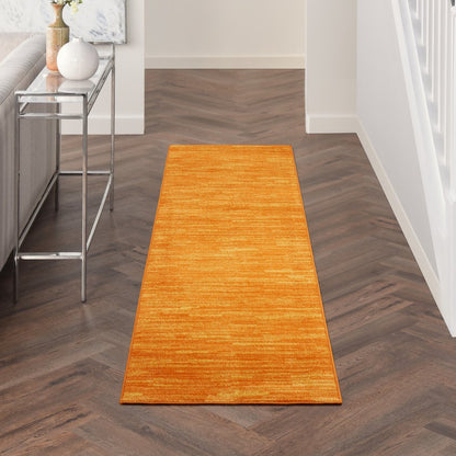 8' Orange Indoor Outdoor Runner Rug HomeRoots