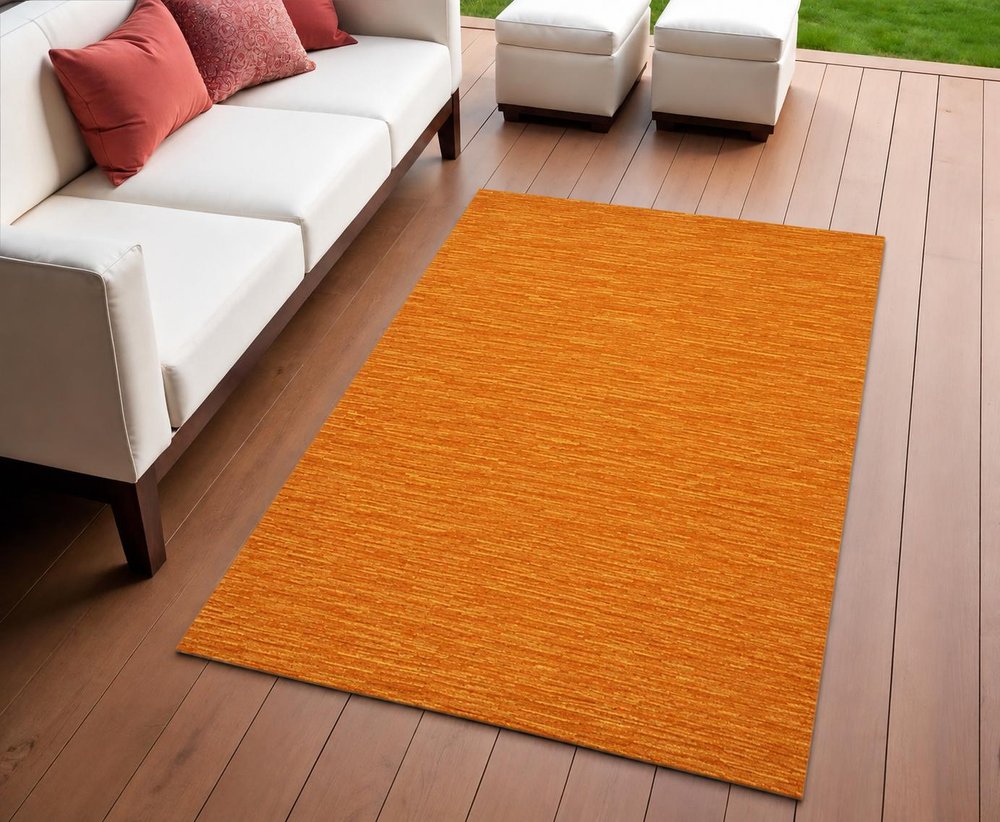 4' X 6' Orange Indoor Outdoor Area Rug — view 12