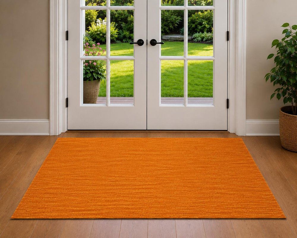 4' X 6' Orange Indoor Outdoor Area Rug — view 13