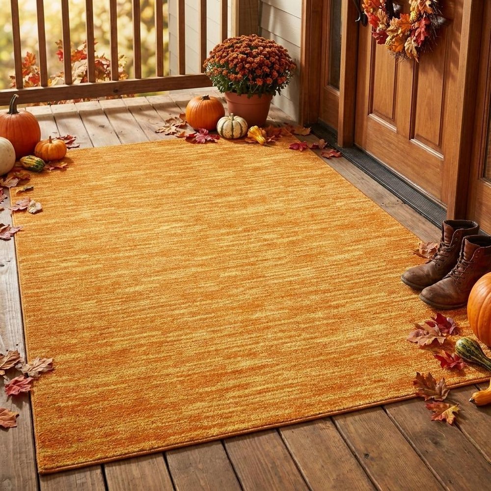 4' X 6' Orange Indoor Outdoor Area Rug — view 14