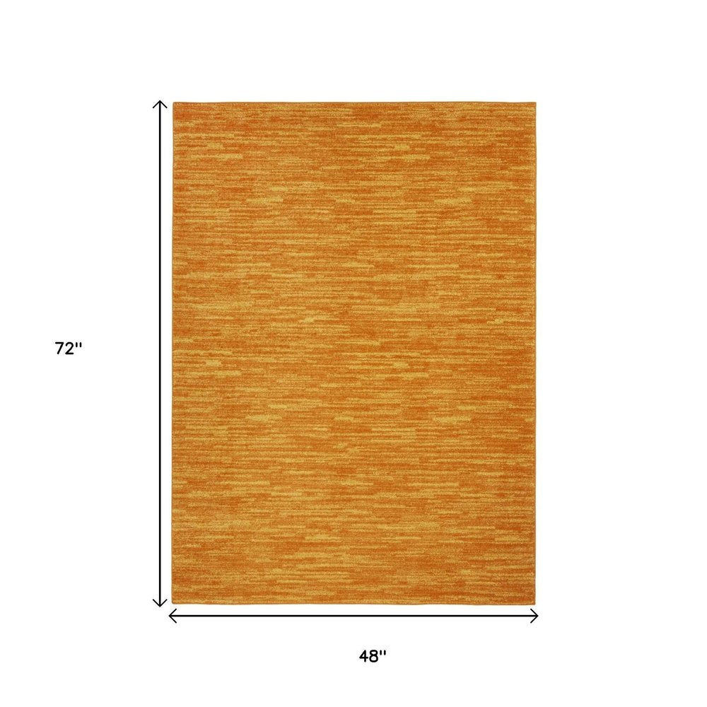 4' X 6' Orange Indoor Outdoor Area Rug — view 4