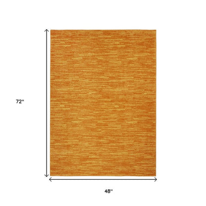 4' X 6' Orange Indoor Outdoor Area Rug