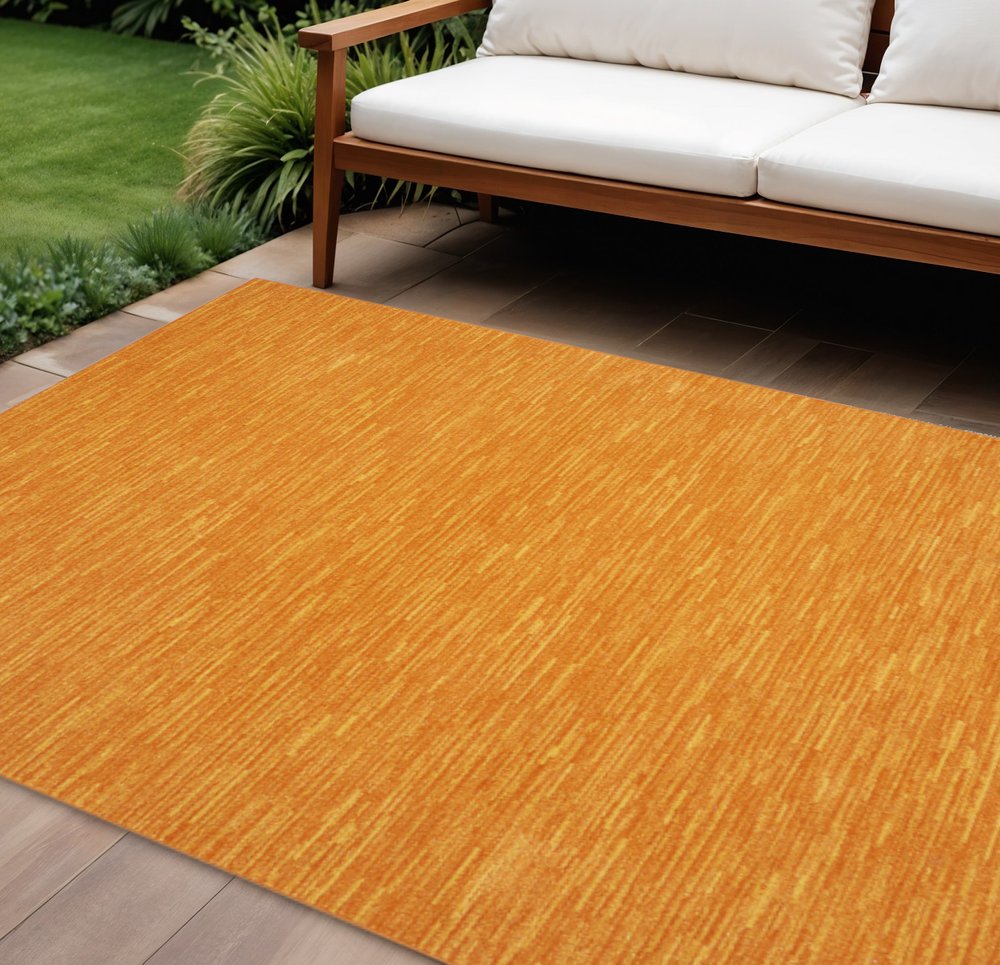6' X 9' Orange Indoor Outdoor Area Rug HomeRoots