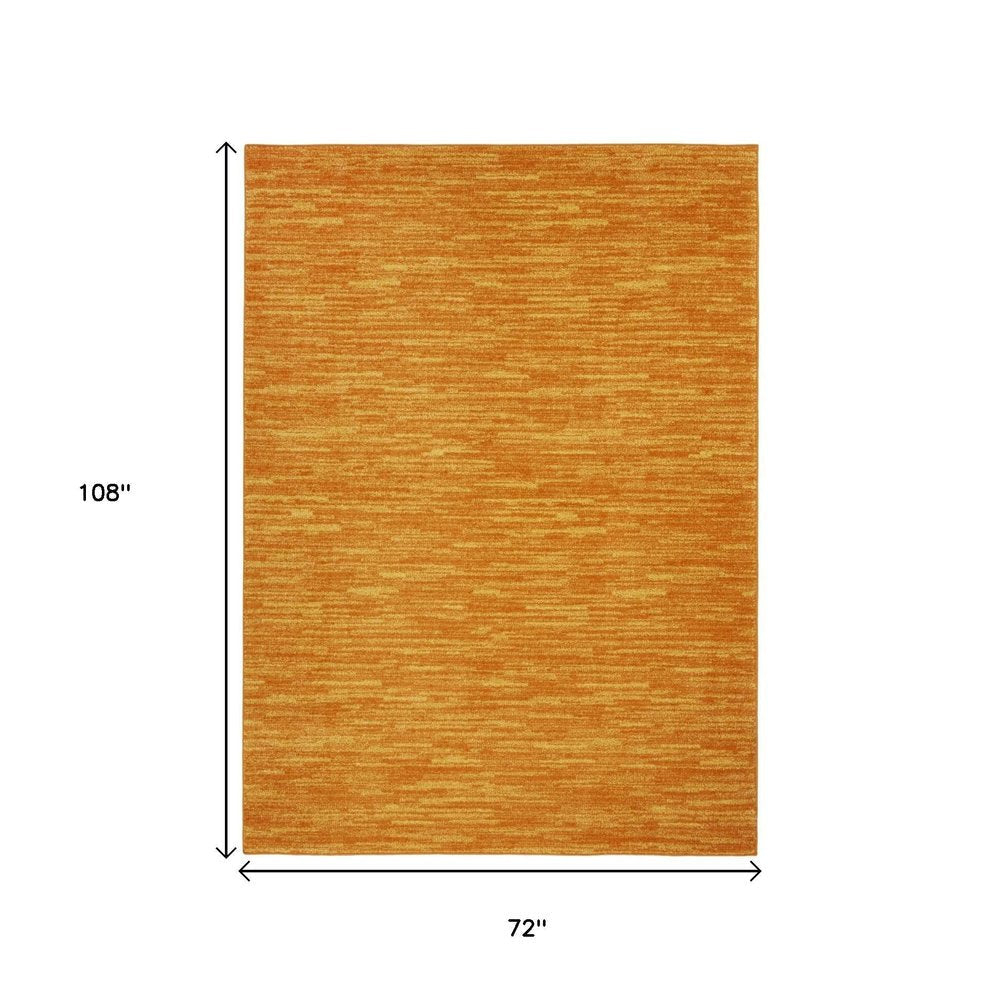 6' X 9' Orange Indoor Outdoor Area Rug — view 2
