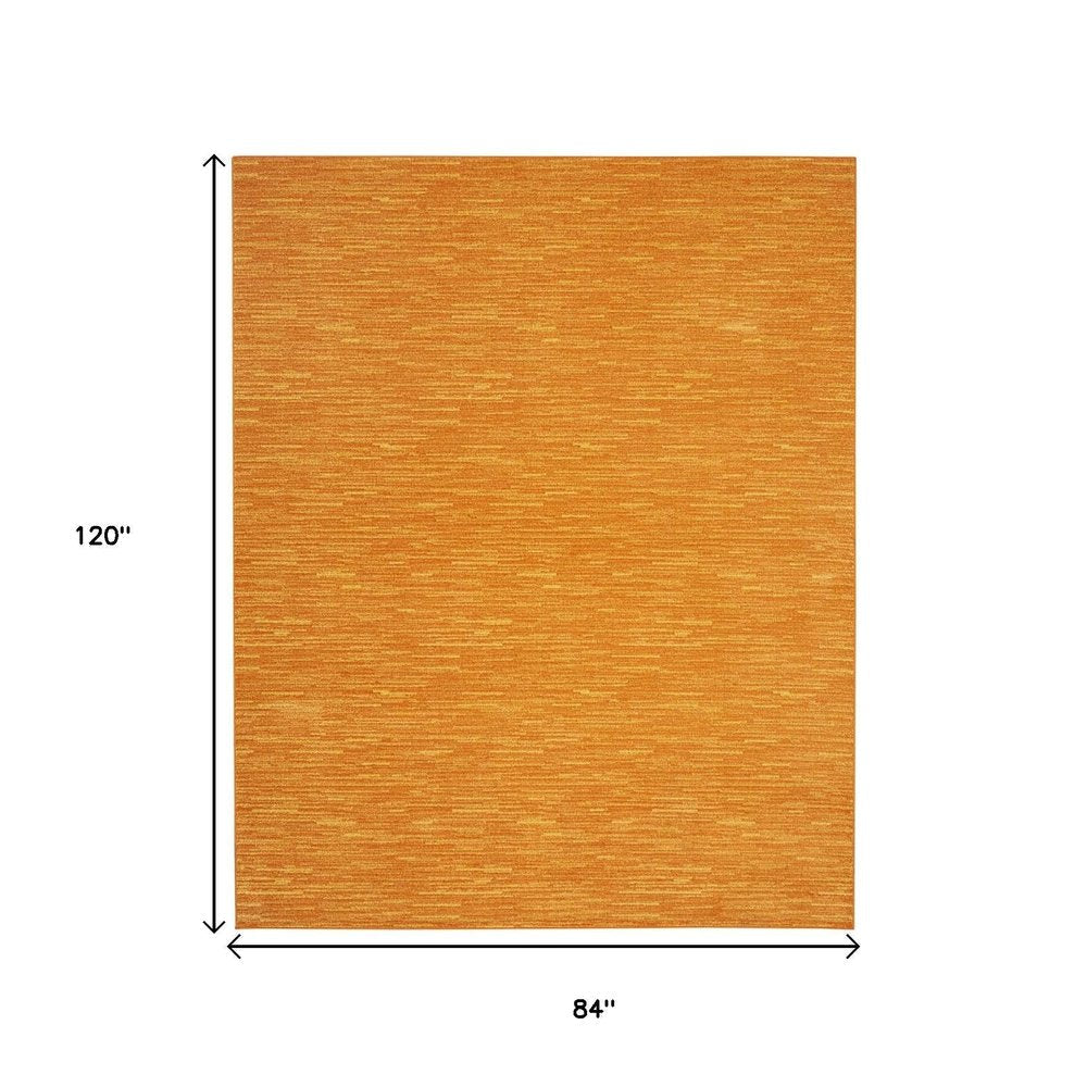 7' X 10' Orange Indoor Outdoor Area Rug HomeRoots