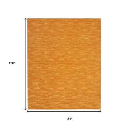 7' X 10' Orange Indoor Outdoor Area Rug HomeRoots
