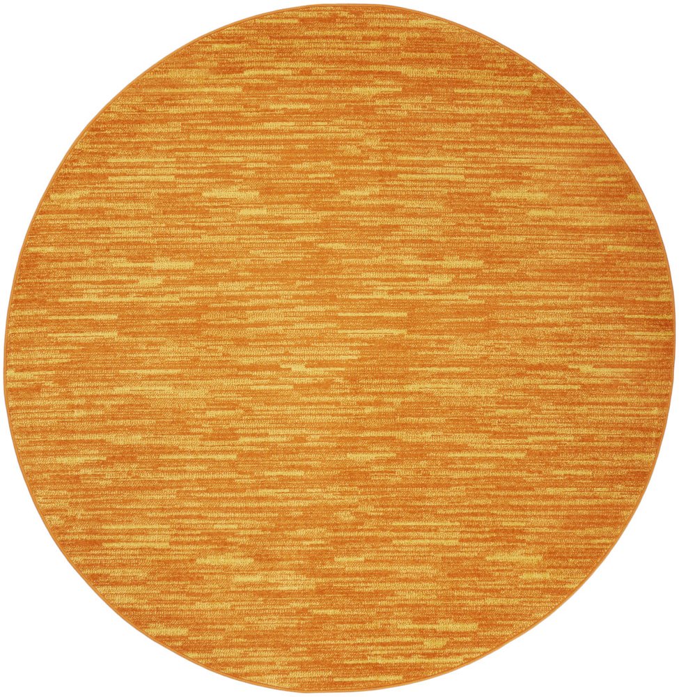 8' X 8' Orange Round Indoor Outdoor Area Rug — view 8