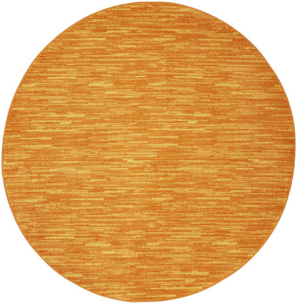 8' X 8' Orange Round Indoor Outdoor Area Rug HomeRoots