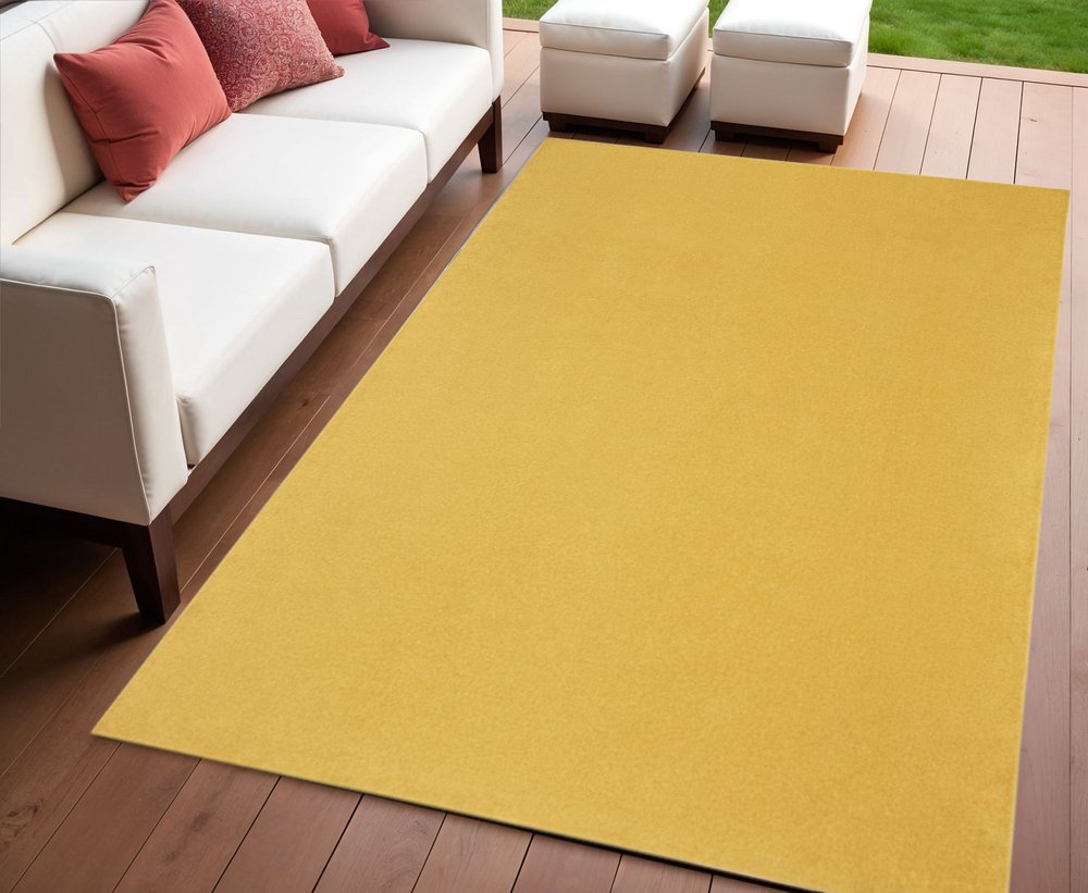 4' X 6' Yellow Indoor Outdoor Area Rug — view 2