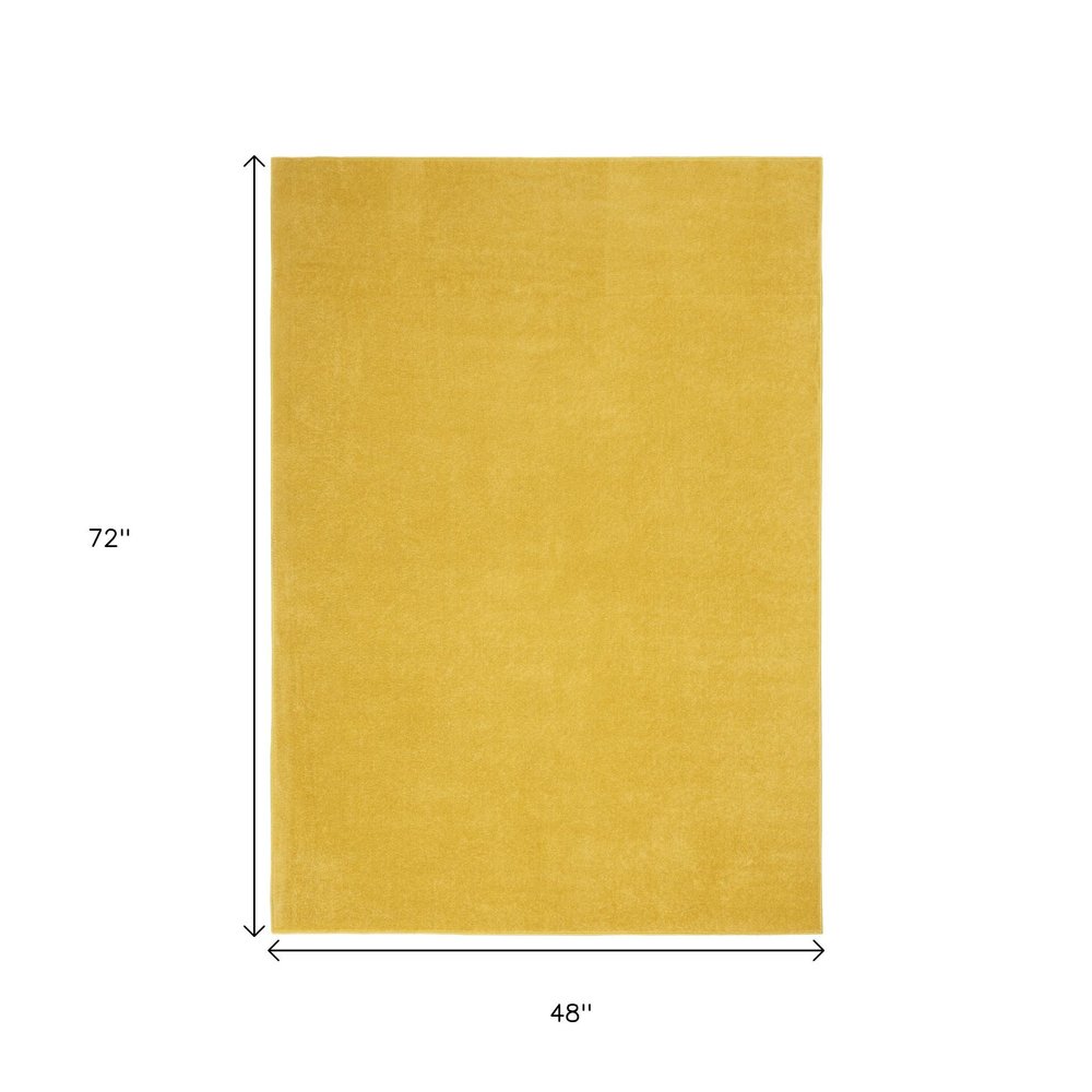 4' X 6' Yellow Indoor Outdoor Area Rug HomeRoots