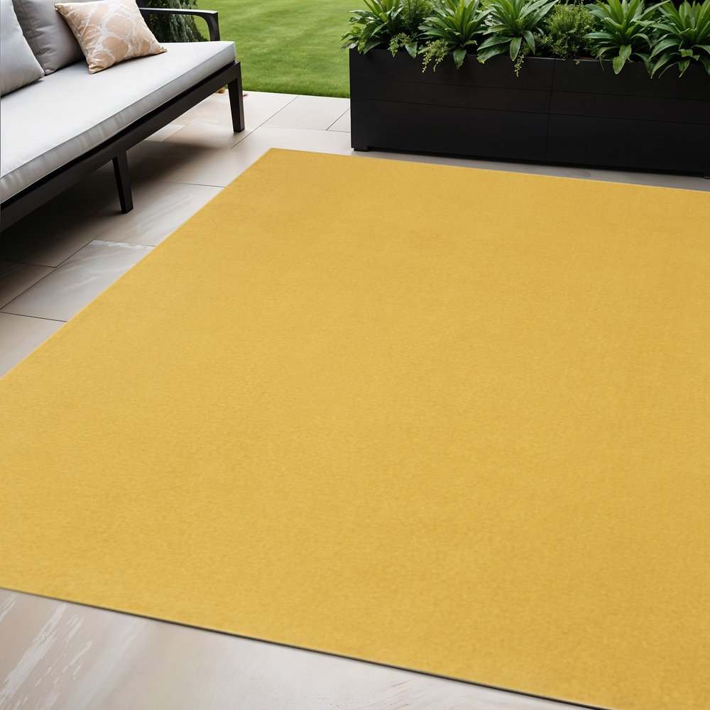 5' X 7' Yellow Indoor Outdoor Area Rug HomeRoots