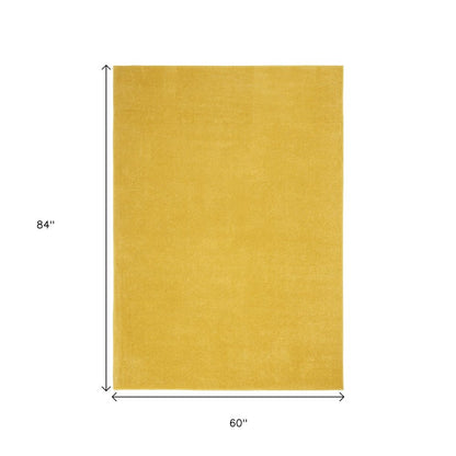 5' X 7' Yellow Indoor Outdoor Area Rug HomeRoots