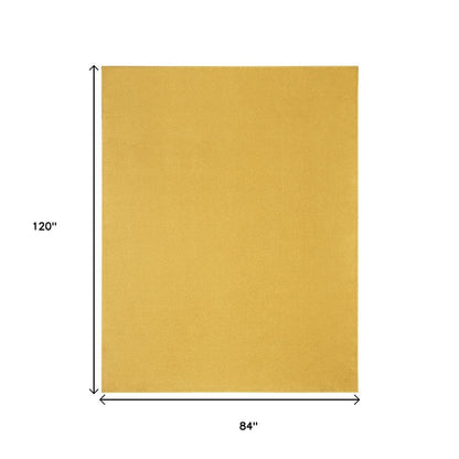 7' X 10' Yellow Indoor Outdoor Area Rug