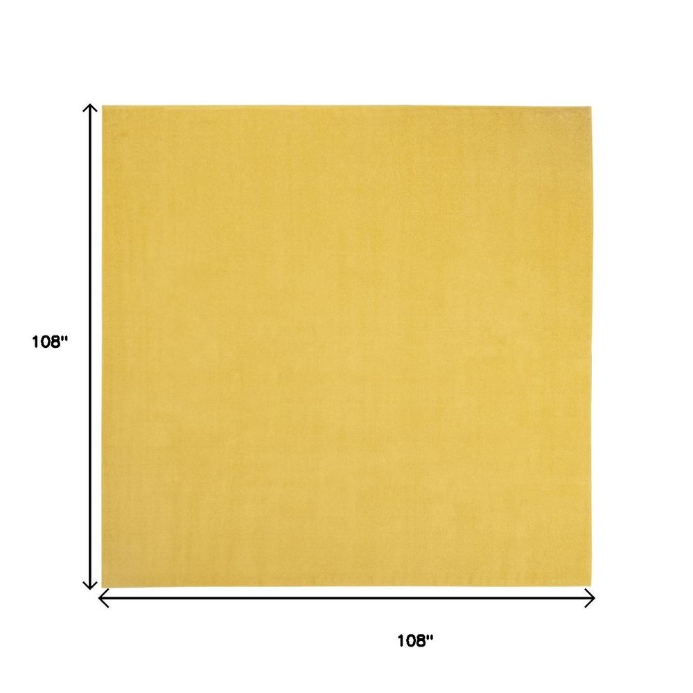 9' Yellow Square Indoor Outdoor Area Rug — view 4