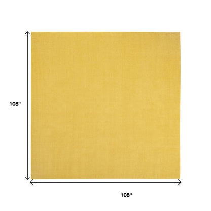 9' Yellow Square Indoor Outdoor Area Rug HomeRoots
