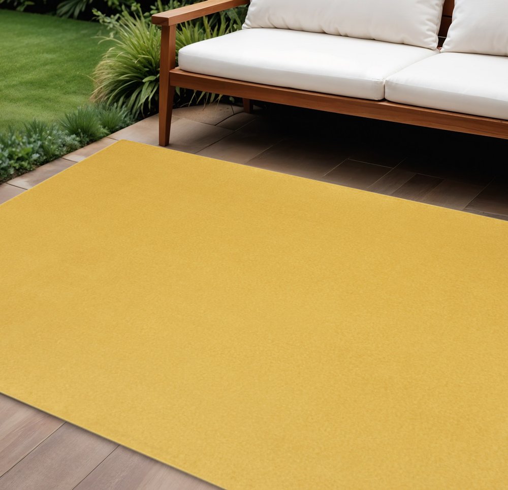 9' X 12' Yellow Indoor Outdoor Area Rug HomeRoots