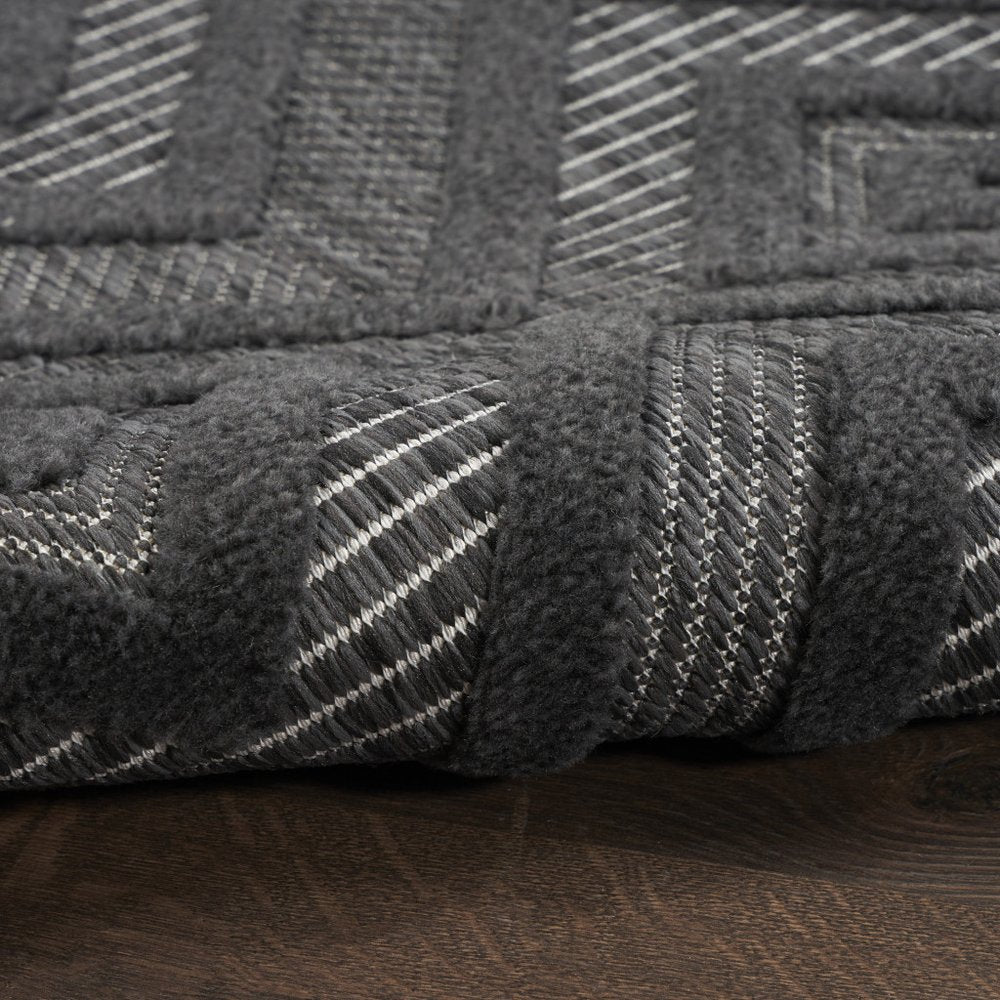 6' X 9' Charcoal Indoor Outdoor Area Rug HomeRoots