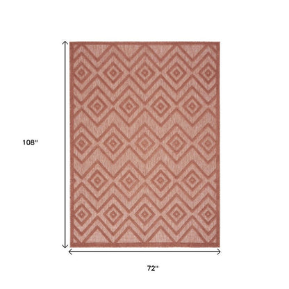 6' X 9' Coral Indoor Outdoor Area Rug HomeRoots