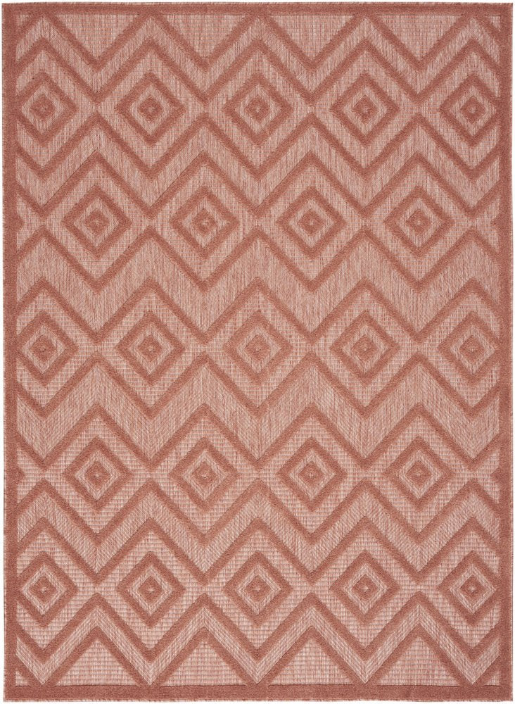 6' X 9' Coral Indoor Outdoor Area Rug HomeRoots
