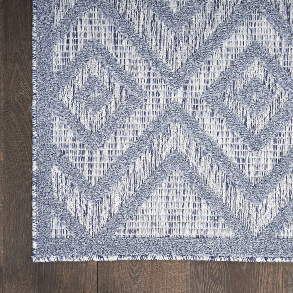 6' X 9' Denim Blue Indoor Outdoor Area Rug HomeRoots