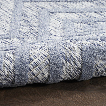 6' X 9' Denim Blue Indoor Outdoor Area Rug HomeRoots
