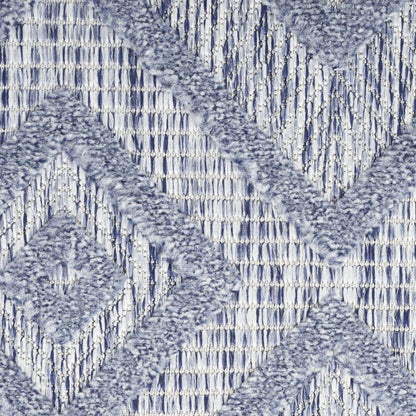 6' X 9' Denim Blue Indoor Outdoor Area Rug HomeRoots