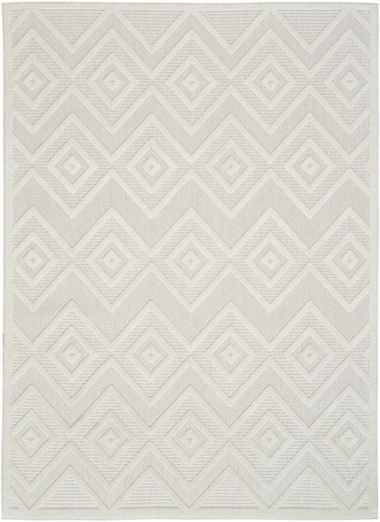 5' X 7' Ivory Indoor Outdoor Area Rug