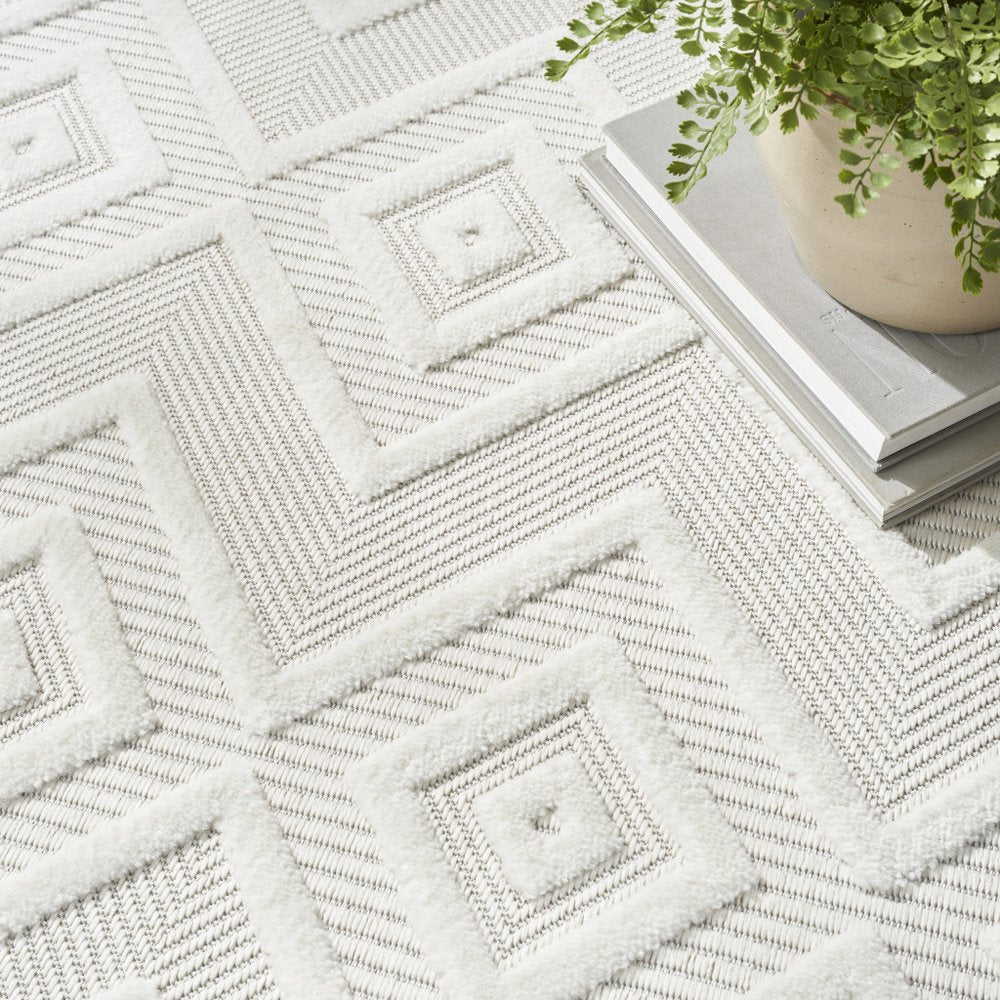 6' X 9' Ivory Indoor Outdoor Area Rug — view 8