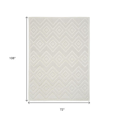 6' X 9' Ivory Indoor Outdoor Area Rug HomeRoots