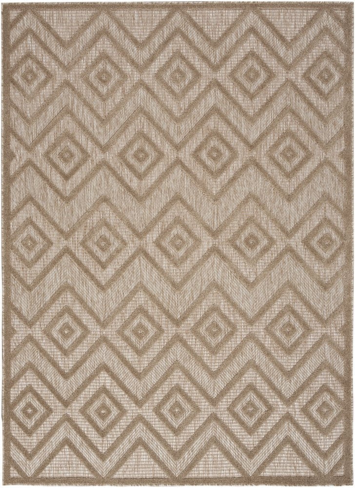 5' X 7' Beige Indoor Outdoor Area Rug — view 8