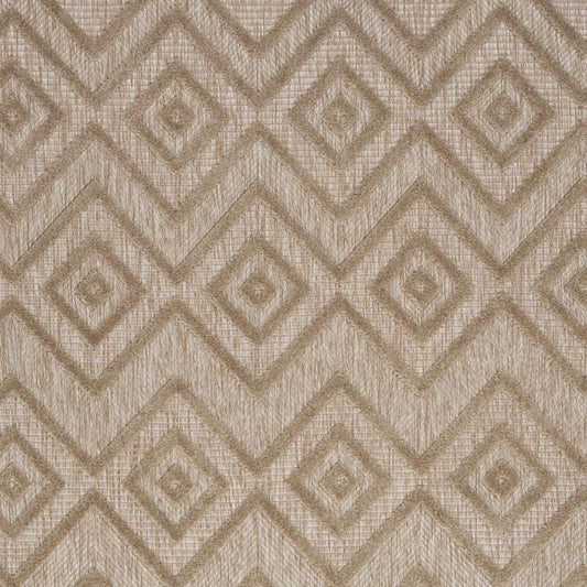 5' X 7' Beige Indoor Outdoor Area Rug