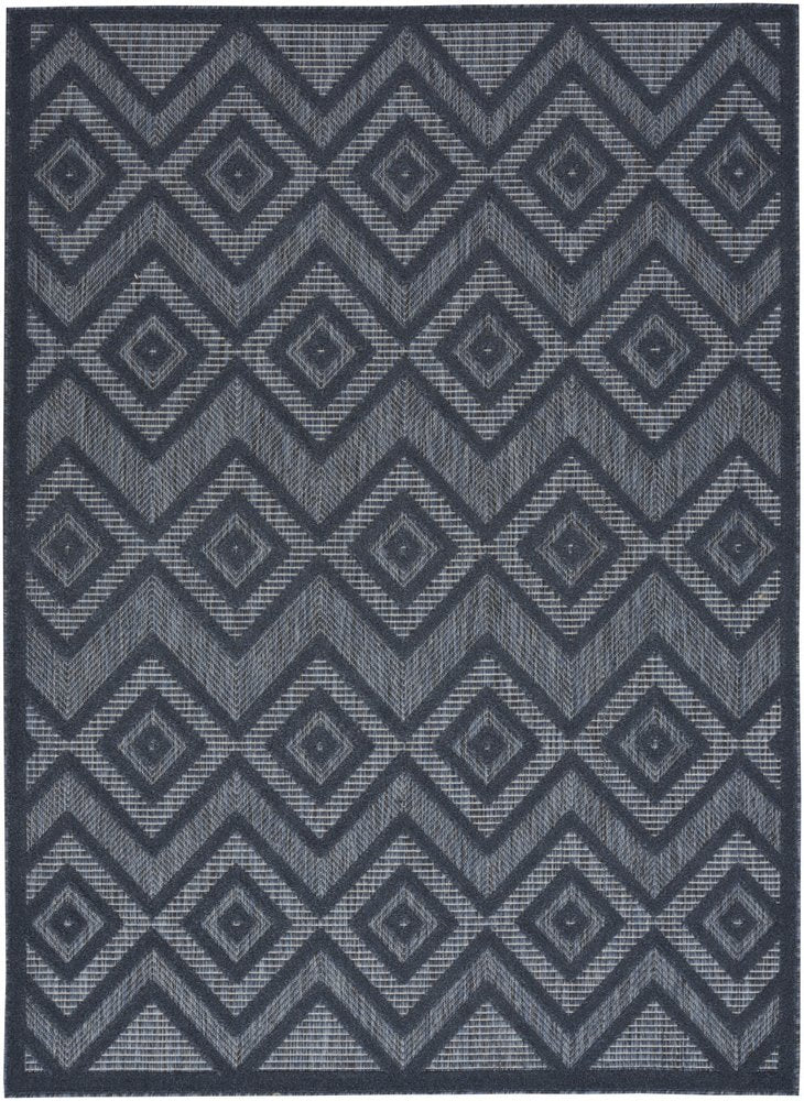 5' X 7' Blue Indoor Outdoor Area Rug — view 8