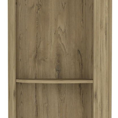 71" Natural Wood Corner Bar Cabinet With Two Doors HomeRoots
