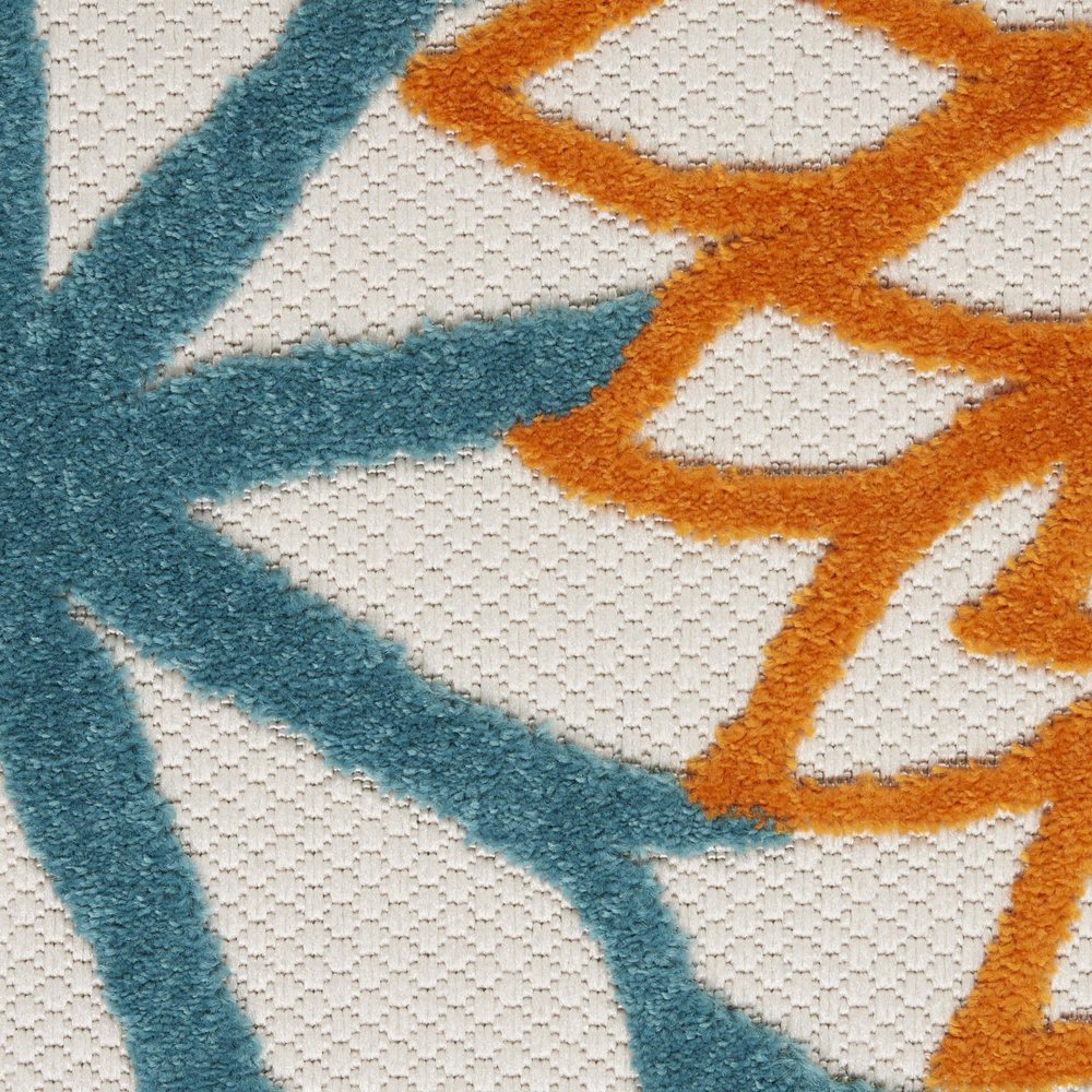 10' Turquoise Indoor Outdoor Runner Rug HomeRoots