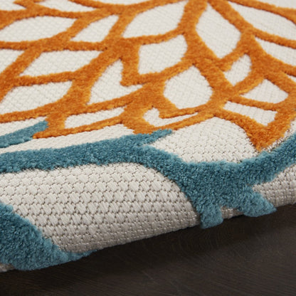 10' Turquoise Indoor Outdoor Runner Rug HomeRoots