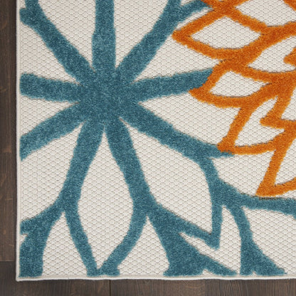 3' X 4' Blue And Yellow Indoor Outdoor Area Rug HomeRoots