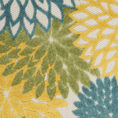 3' X 4' Blue And Yellow Indoor Outdoor Area Rug HomeRoots