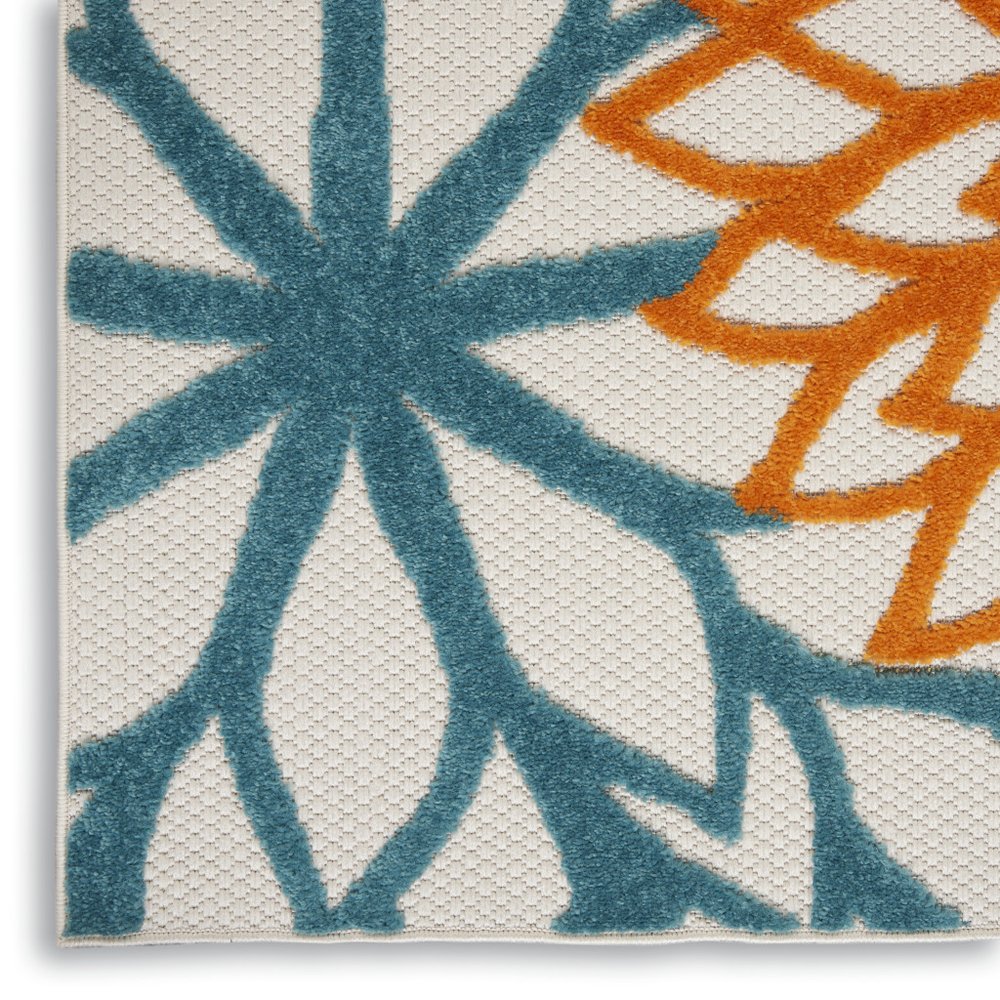 3' X 4' Blue And Yellow Indoor Outdoor Area Rug — view 6