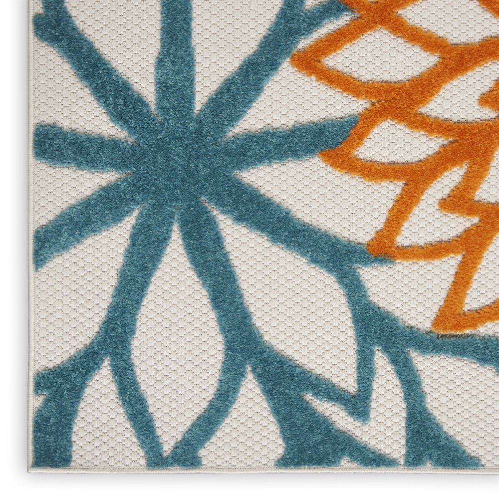 7' X 10' Blue And Yellow Indoor Outdoor Area Rug HomeRoots