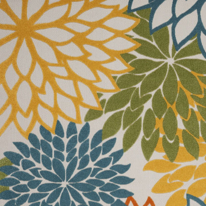 10' X 13' Blue And Yellow Indoor Outdoor Area Rug HomeRoots