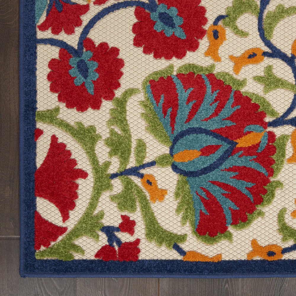3' X 5' Red And Ivory Indoor Outdoor Area Rug — view 8