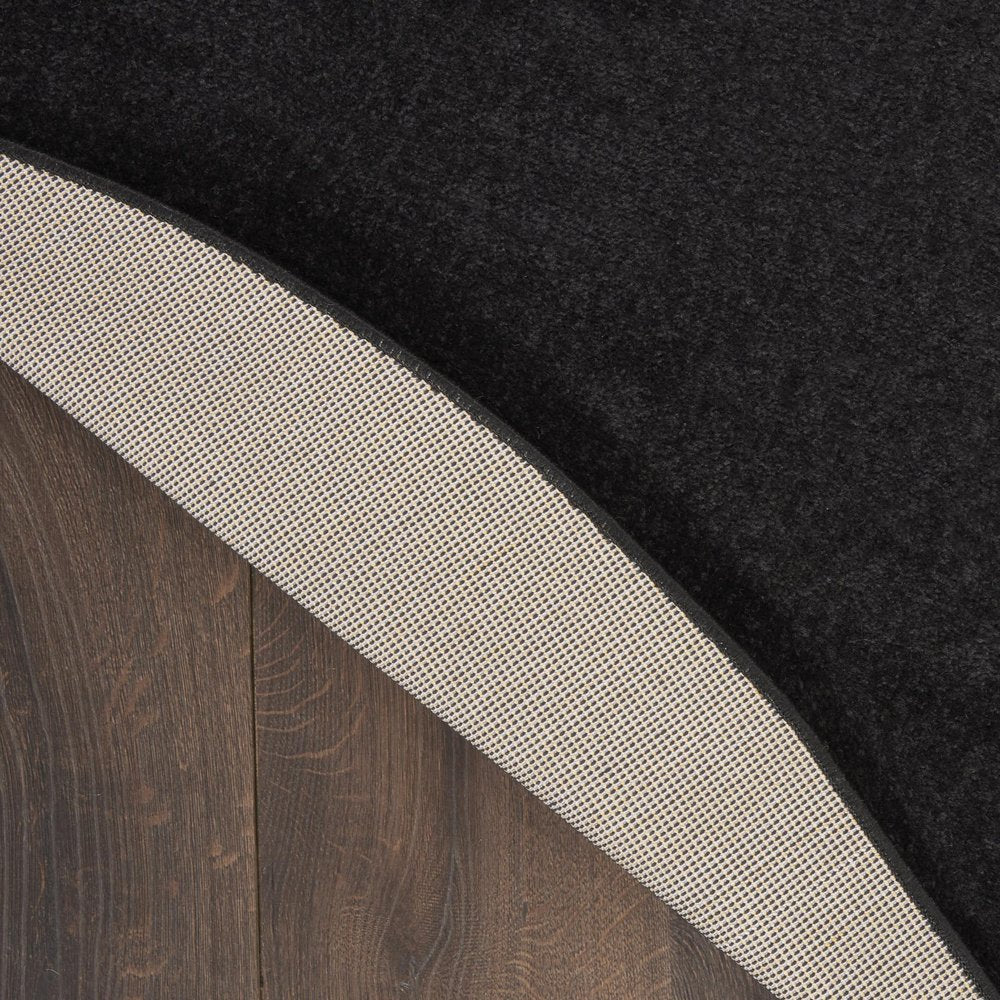 4' Black Round Indoor Outdoor Area Rug — view 9