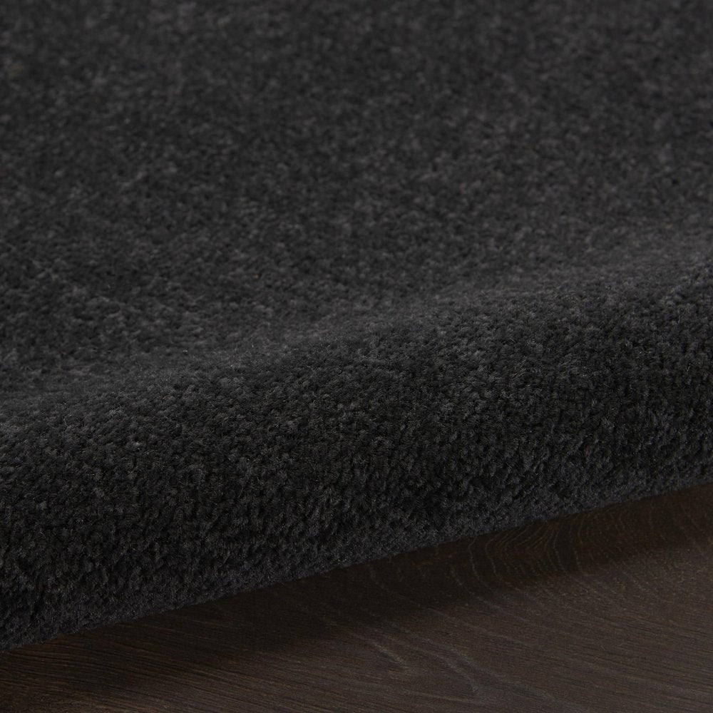 4' Black Round Indoor Outdoor Area Rug — view 5