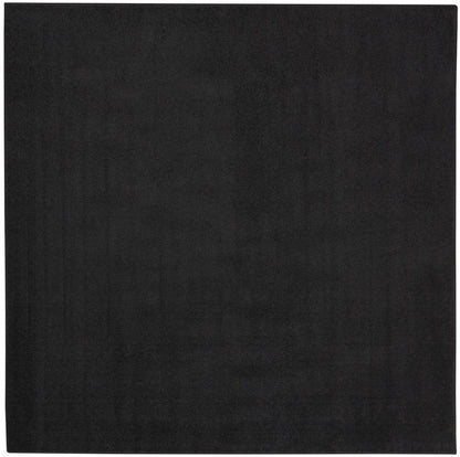 5' X 5' Black Square Indoor Outdoor Area Rug HomeRoots
