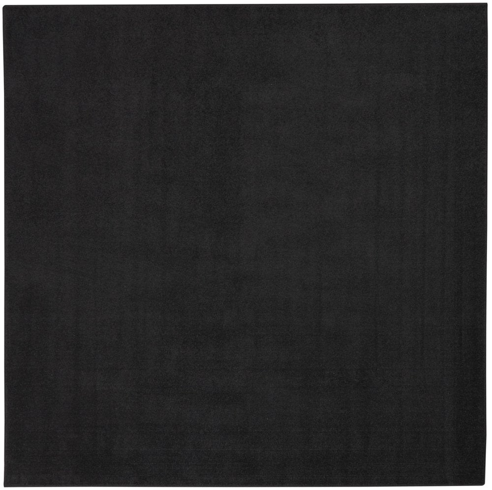 5' X 5' Black Square Indoor Outdoor Area Rug HomeRoots