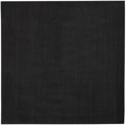 5' X 5' Black Square Indoor Outdoor Area Rug HomeRoots